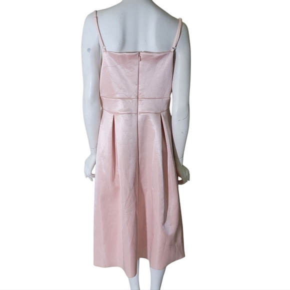 Asos Elegant Pink Satin Spaghetti Strap Wrap Dress Size 14 - Picture 2 of 11